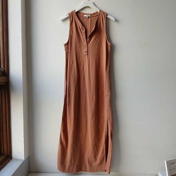 Z Supply Dresses & Skirts - Z Supply Henley Midi Tank Dress Orange Women's XS